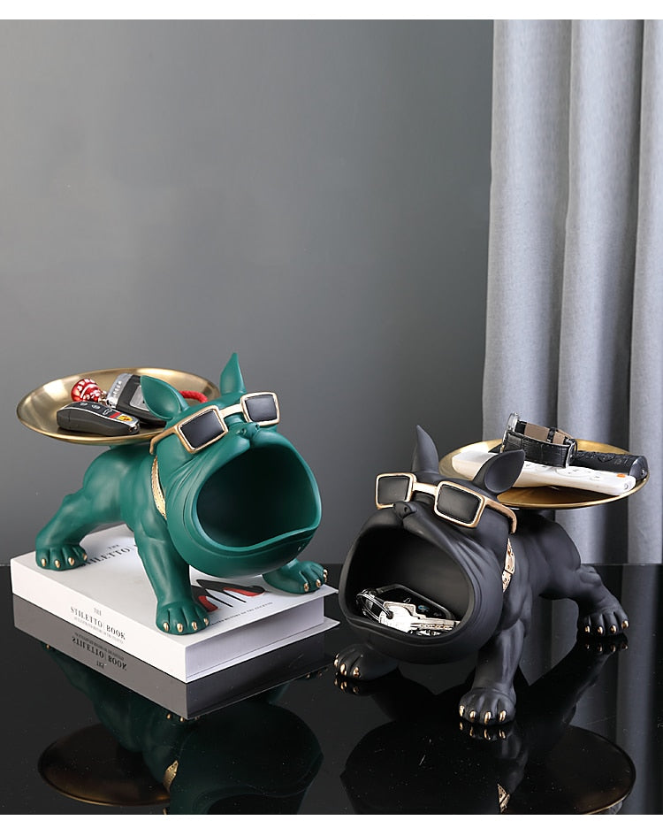 Decoração Buldogue Boca Grande e Bandeja Edição Limitada