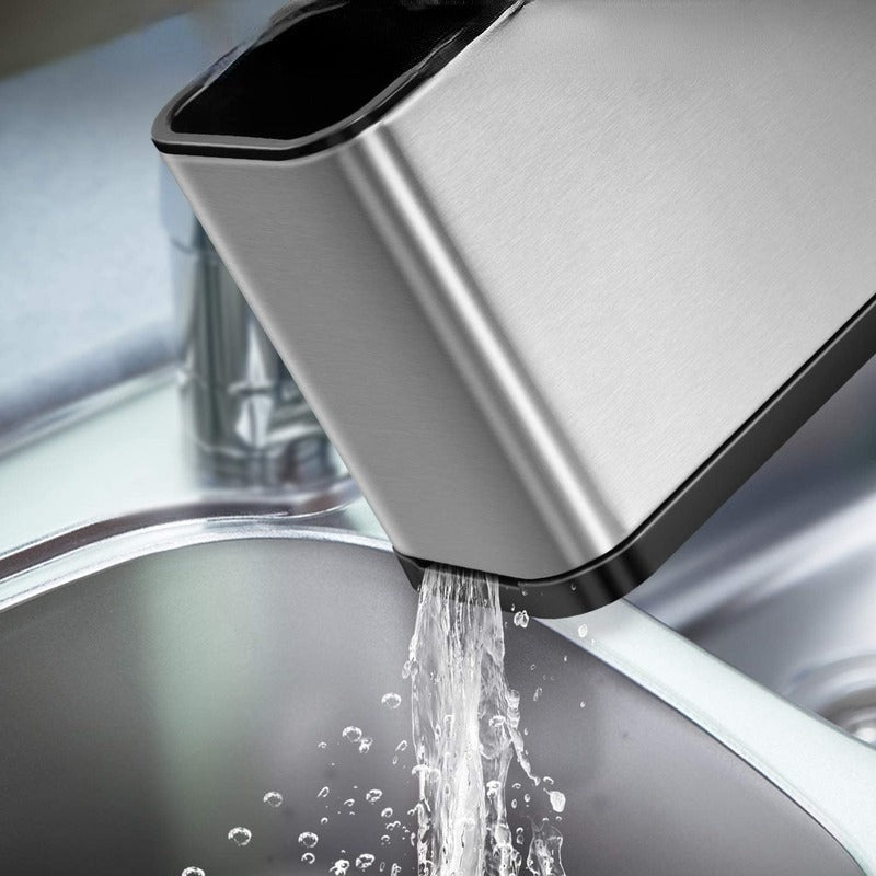 Porta Talher Inox de Pia 4 Compartimentos Brasicanas