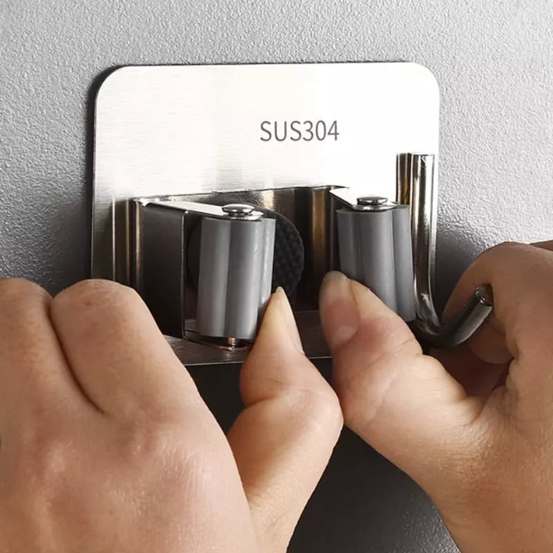 Suporte de Vassoura Adesivo Aço inoxidável Brasicanas