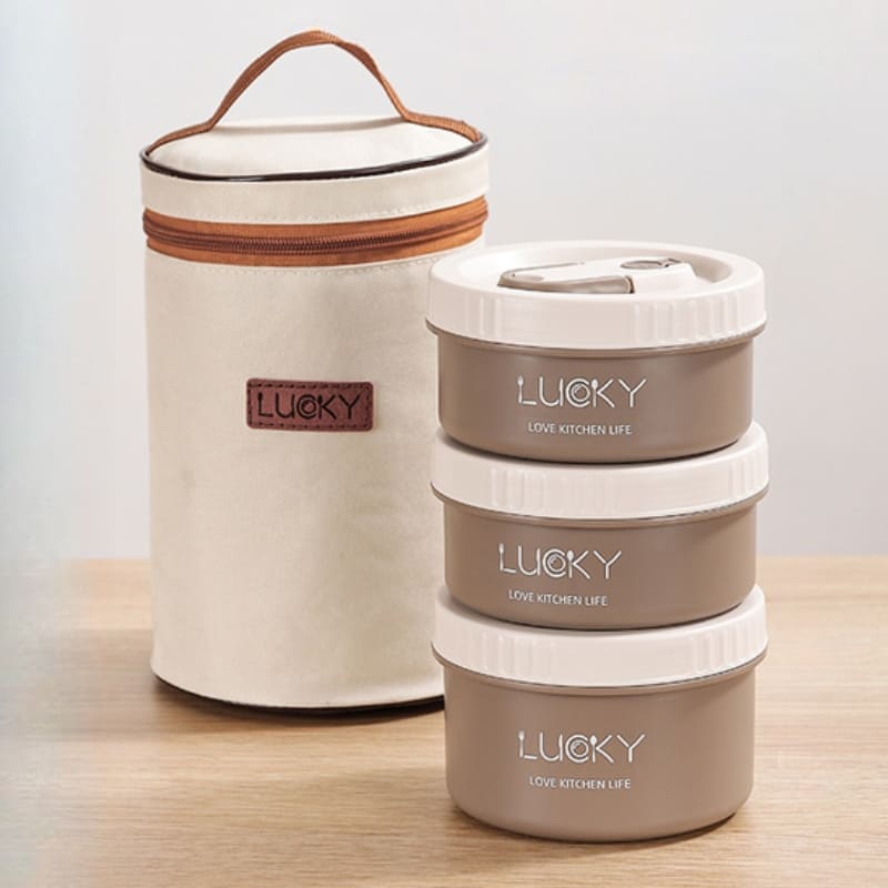 Kit Marmita Térmica Inox Brasicanas com interior de aço inox, anel de vedação e bolsa térmica para transporte seguro.