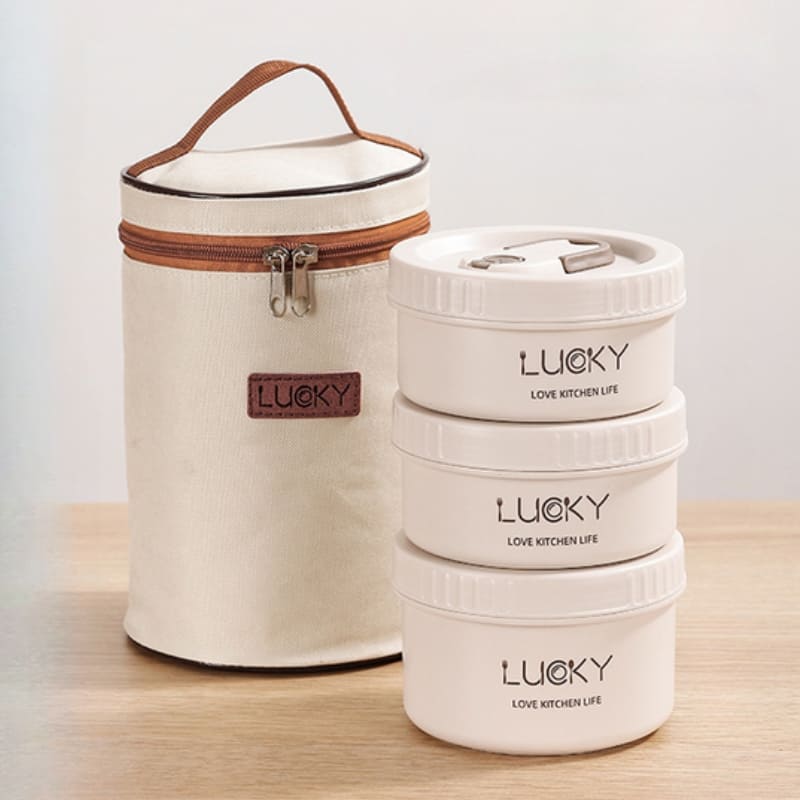 Kit Marmita Térmica Inox Brasicanas com interior de aço inox, anel de vedação e bolsa térmica para transporte seguro.