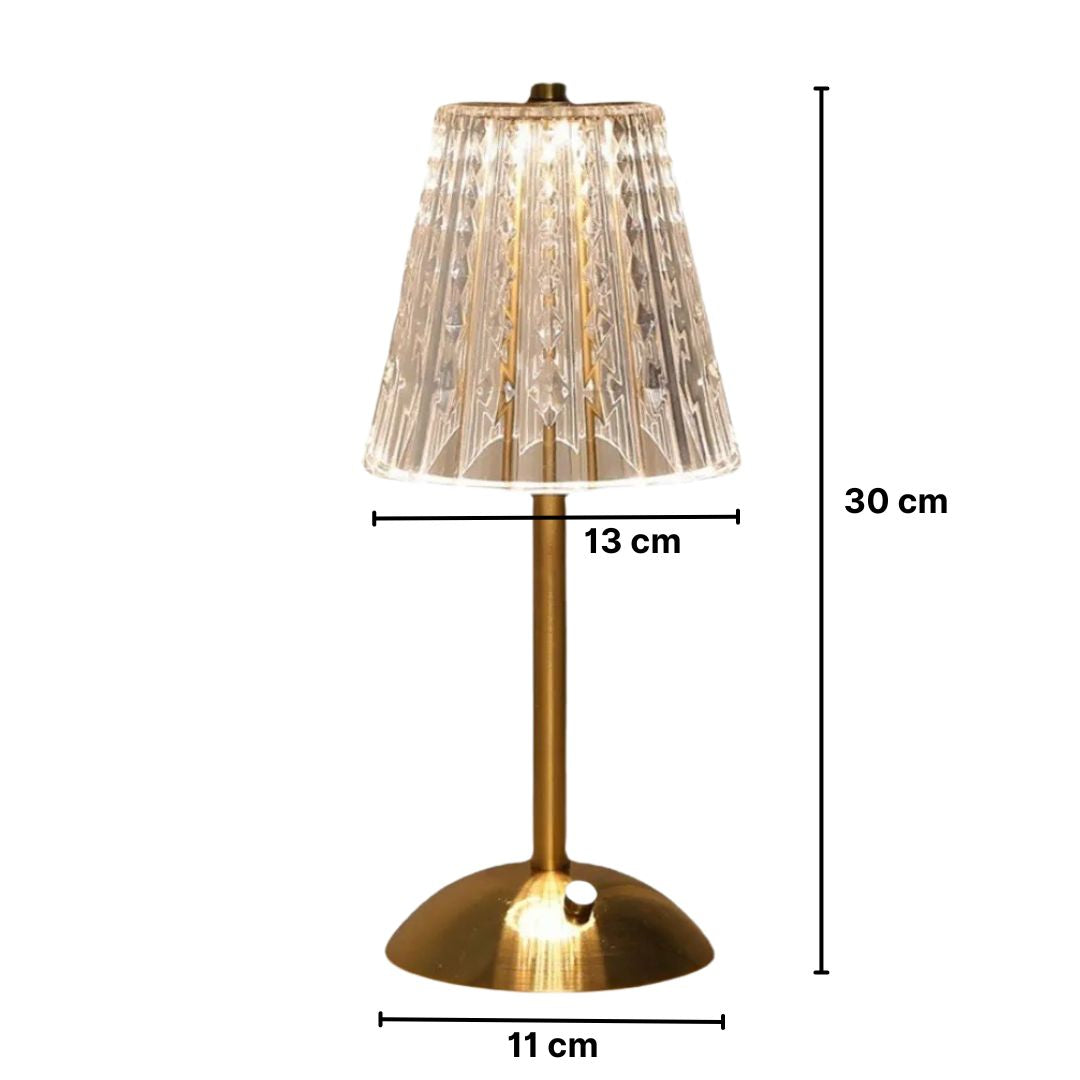 Luminária de Mesa Cristal Vintage Gold - Brasicanas™