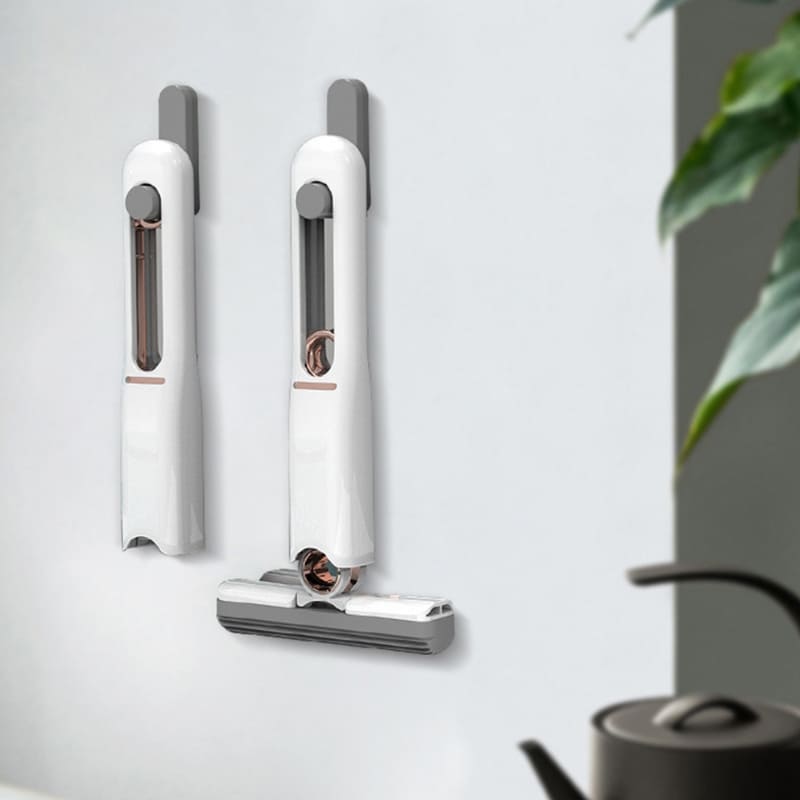 Rodo de Pia Esfregão Mini Mop Brasicanas com esponja de alta absorção e cabeça retrátil, ideal para limpeza eficiente.