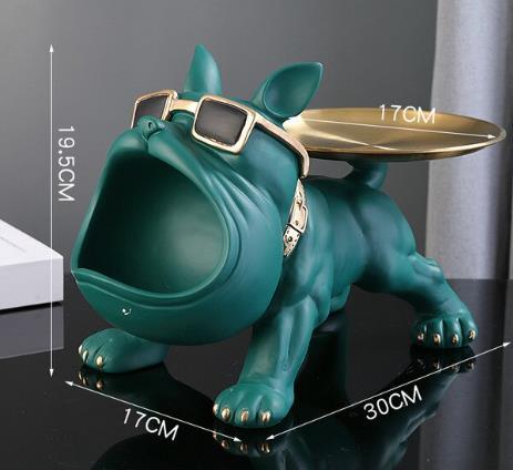 Decoração Buldogue Boca Grande e Bandeja Edição Limitada