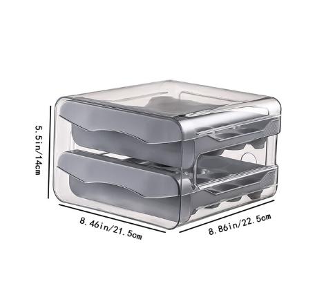 Organizador de Geladeira com Gavetas Porta Ovos Brasicanas