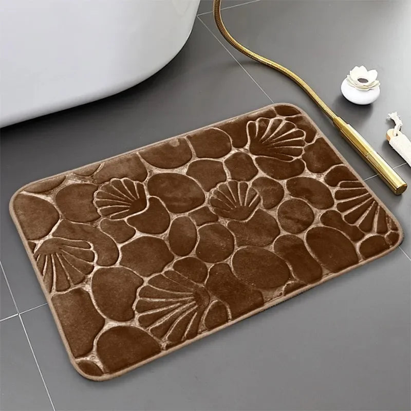 apete Conchas marrom com base antiderrapante, perfeito para combinar estilo e funcionalidade em diversos espaços.